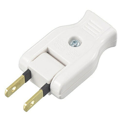 ムービープラグ 絶縁カバー付き 白 補修用 オーム電機 HS-HMVP-ZE/WP