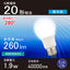 LED電球 E26 20形相当 昼光色 オーム電機 LDA2D-G AG59