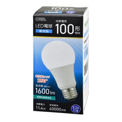 LED電球 E26 100形相当 昼光色 オーム電機 LDA11D-G AG59