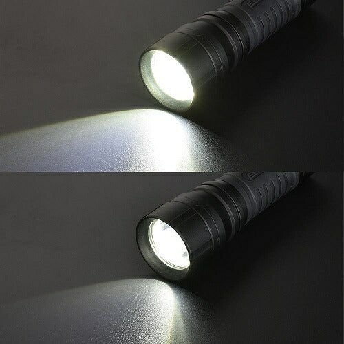 LEDズームライト ラバーグリップ ECLAT 290ルーメン オーム電機 LHA-Z30A7