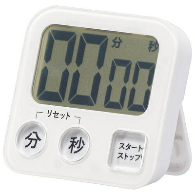 大画面デジタルタイマー ホワイト オーム COK-T131-W