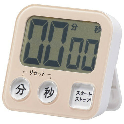 大画面デジタルタイマー ピンク オーム COK-T131-P
