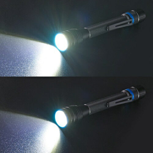 クリップ付きズームライト 240 lm オーム電機 LHA-PZ24A7