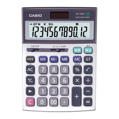 本格実務電卓 デスクタイプ 12桁 CASIO DS-12WT