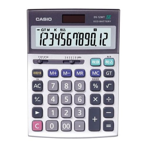 本格実務電卓 デスクタイプ 12桁 CASIO DS-12WT