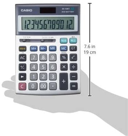 本格実務電卓 デスクタイプ 12桁 CASIO DS-12WT