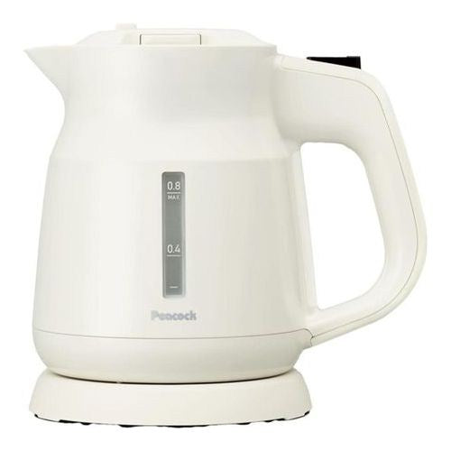 電気ケトル 0.8L ホワイト ピーコック WGK-08(W)