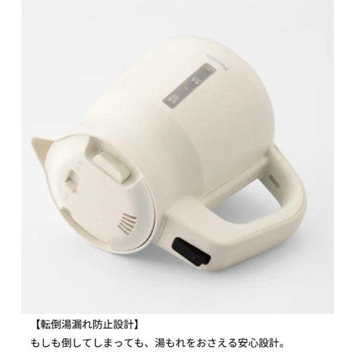 電気ケトル 0.8L ホワイト ピーコック WGK-08(W)