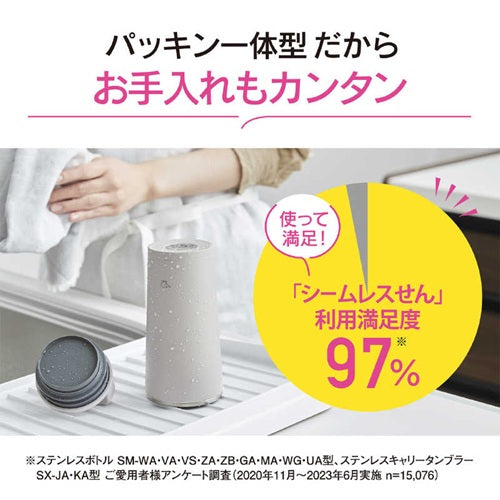 ステンレスキャリータンブラー シアーグレー 0.3L 象印マホービン SX-JS30HM