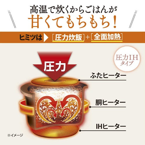 炊飯器 3合 圧力IH 象印マホービン 極め炊き NP-RU05-BZ スレートブラック 炊き分け コンパクト 小容量 一人暮らし 新生活 単身