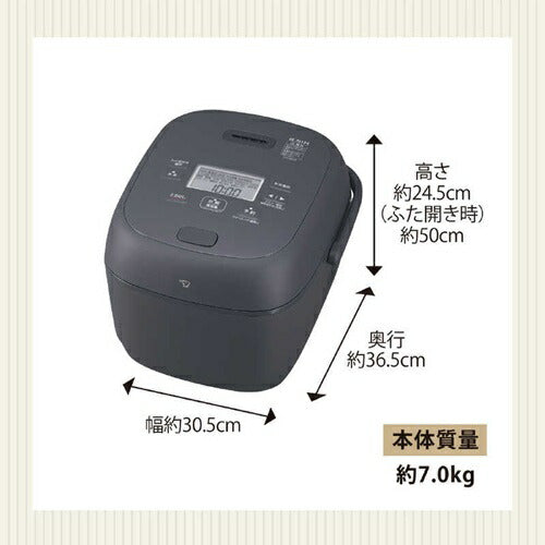 炊飯器 1升 象印 IH 圧力 NW-BB18 BZ スレートブラック フラット構造 炊き分け 極め保温