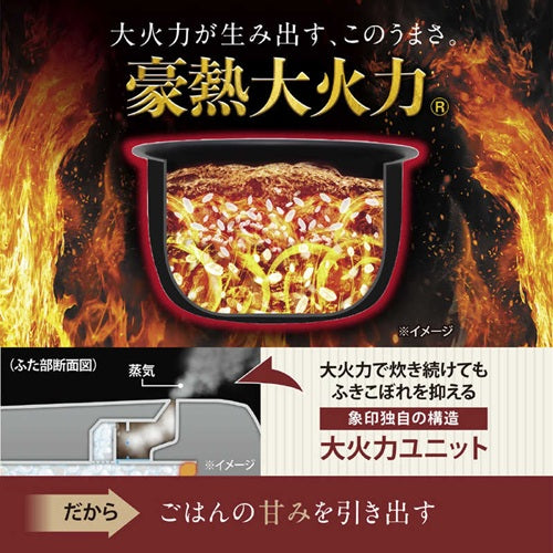 炊飯器 1升 象印 IH 圧力 豪熱大火力 NW-YC18 BZ スレートブラック