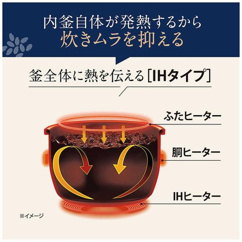 ZOJIRUSHI 象印 IH炊飯ジャー 極め炊き 5.5合 NW-QC10-BA ブラック