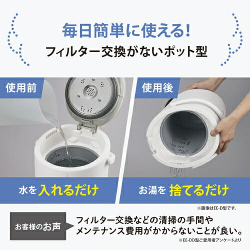 ZOJIRUSHI 象印マホービン スチーム式加湿器 EE-RV50 WA 8畳 ホワイト