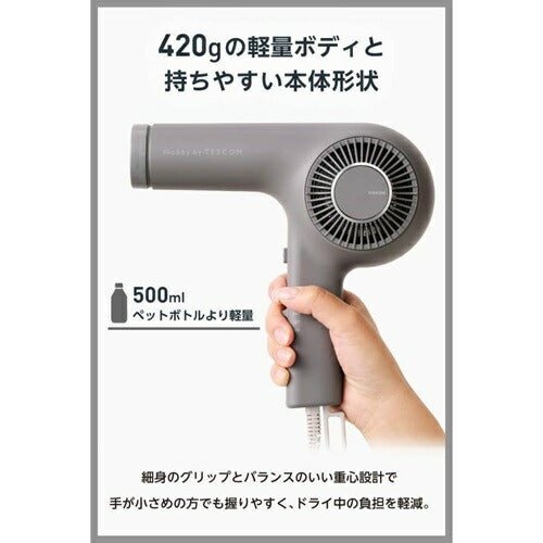 テスコム Nobby プロフェッショナル ヘアドライヤー トライバランスイオン スモーキーグレー NIB400B-H