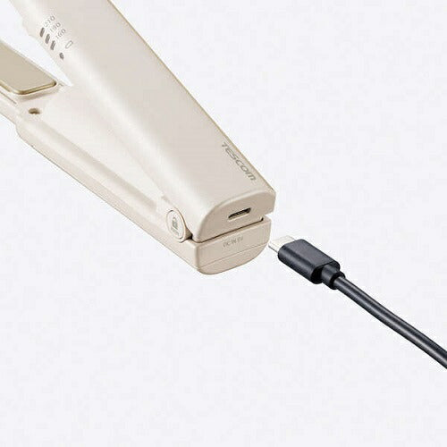 ヘアアイロン コードレス モバイル パールグレージュ テスコム TS510A-C