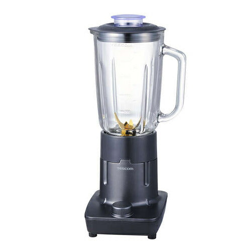 ジュースミキサー＆ミル 1000ml ガラスボトル ダイヤルスイッチ式 グレー テスコム TMX55A-H