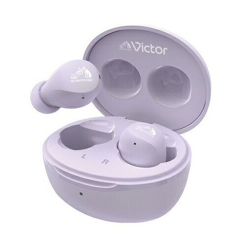 Victor ビクター 完全ワイヤレスイヤホン Bluetooth対応 パープル JVCケンウッド HA-A6T-V