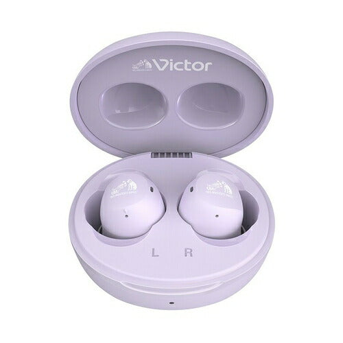 Victor ビクター 完全ワイヤレスイヤホン Bluetooth対応 パープル JVCケンウッド HA-A6T-V