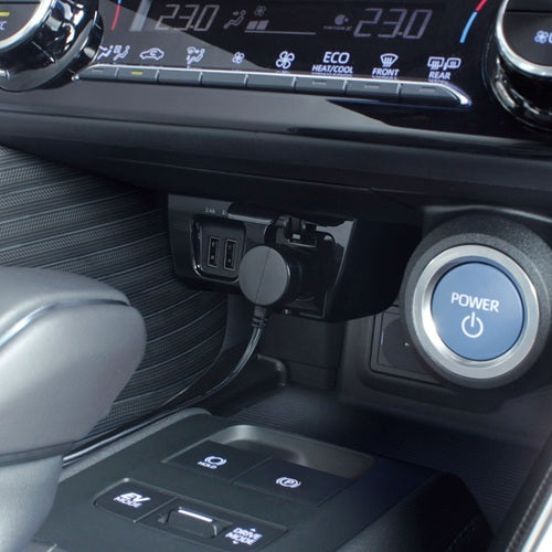 YAC 槌屋ヤック 電源BOX ソケット USBポート 車内充電 SYHR14 トヨタ 80系 ハリアー専用
