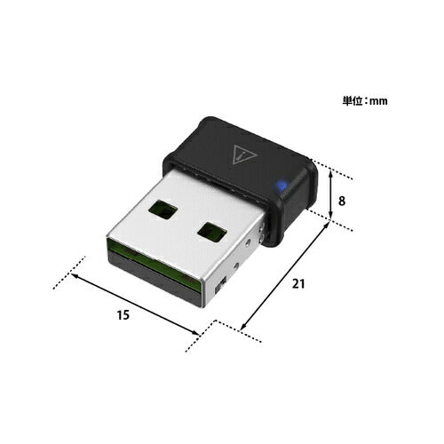 Wi-Fi アダプター AirStation（エアステーション）小型タイプ Wi-Fi 5（11ac）対応 866＋400Mbps USB 2.0 ブラック バッファロー WI-U2-866DM
