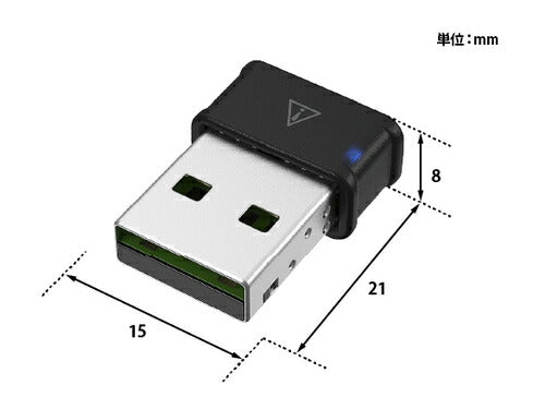 Wi-Fi アダプター AirStation（エアステーション）小型タイプ Wi-Fi 5（11ac）対応 866＋400Mbps USB 2.0 ブラック バッファロー WI-U2-866DM
