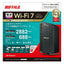 Wi-Fiルーター Wi-Fi 7(11be)対応デュアルバンド 2882+688Mbps AirStation バッファロー WSR3600BE4P/DBK