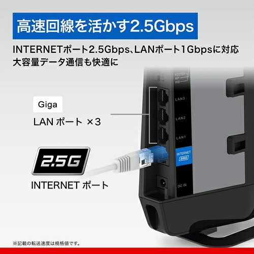 BUFFALO バッファロー Wi-Fi 7対応無線LANルーター WSR6500BE6P/DBK ブラック