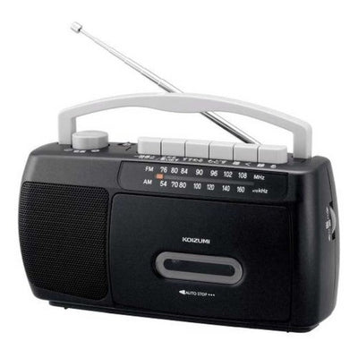 ラジカセ(ラジオ＋カセットテープ) ［ワイドFM対応］ ブラック コイズミ SAD-1717-K