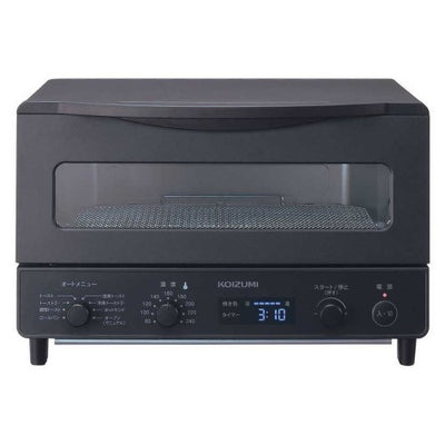 オーブントースター 1225W/食パン4枚 ブラック コイズミ KOS-1236/K