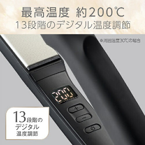 イオンバランスストレートアイロン ブラック コイズミ KHS-8910/K