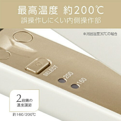 マイナスイオンストレートアイロン ホワイト (幅22×長さ90mm) コイズミ KHS-8420/W