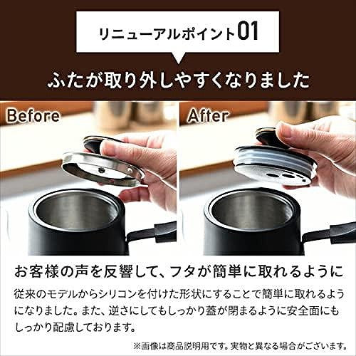 山善 電気ケトル 0.8L 温度調節機能 保温機能 細口 ドリップケトル EKG-C801 B ブラック
