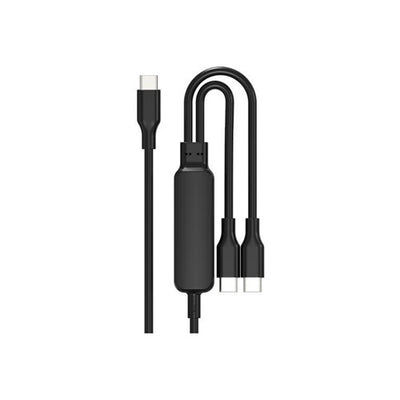 磁気研究所 HIDISC USBケーブル Type-C 2台同時充電 PD100W 2in1 HD-2IN1C100W15BK ブラック