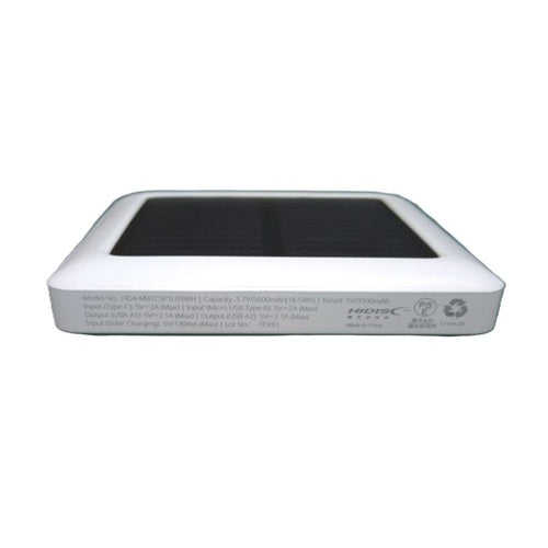 HIDISC ハイディスク ソーラーモバイルバッテリー HD4-MBTCSP1L05WH