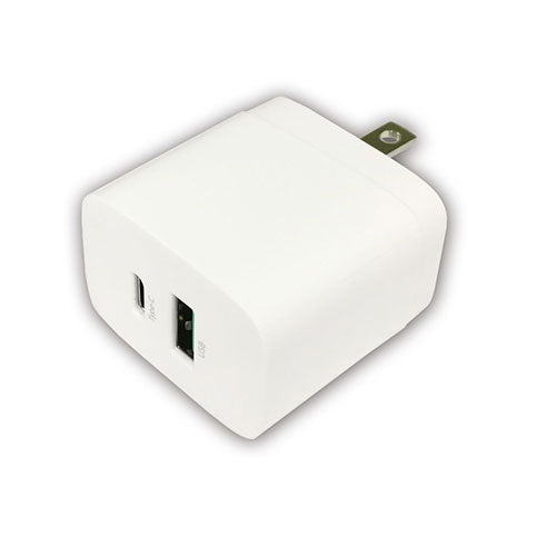 HIDISC USB PD・QC対応 Type-C+USB-A 20W AC充電器 アダプター ML-PDUS2P20WH