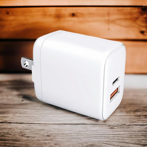 ハイディスク 急速充電器 2台同時充電可能 USB充電器 USB PD（パワーデリバリー）対応 20W HD-AC2P20WH