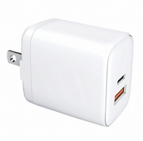 ハイディスク 急速充電器 2台同時充電可能 USB充電器 USB PD（パワーデリバリー）対応 20W HD-AC2P20WH