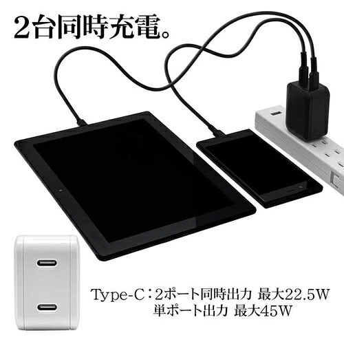 ラスタバナナ RastaBanana AC充電器 RAC2C45W01BK 45W ブラック