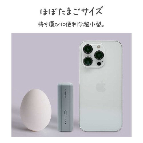 モバイルバッテリー 5000mAh calon タイプC タイプA パワーデリバリー ホワイト ラスタバナナ RLI050C20W01WH