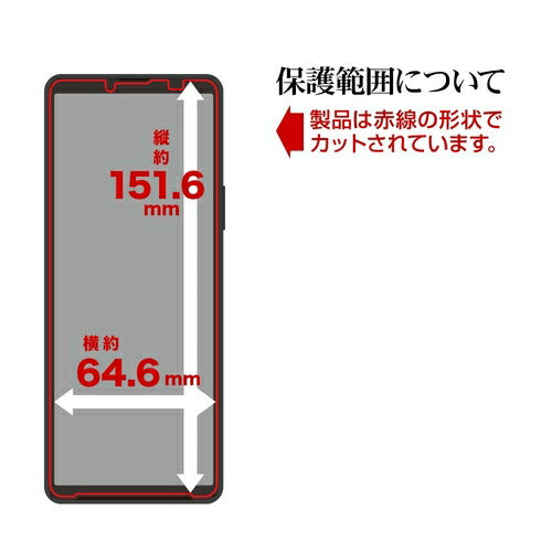 Xperia 10 VI用 フィルム 平面保護 さらさら マット アンチグレア 反射防止 抗菌 日本製 貼り付けガイド エクスペリア ラスタバナナ TR4214XP106