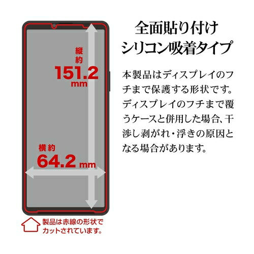 Xperia 10 VI用 ガラスフィルム ブルーライトカット 高光沢 高透明 クリア ゴリラガラス採用 0.33mm 硬度10H 簡単貼り付け エクスペリア ラスタバナナ GGE4219XP106