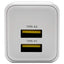 充電器 ACアダプター USB充電器 タイプA 2ポート 5V 2.4A 12W コンセント AC USB Type-A 2台同時 小型 コンパクト 持ち運び smart IC ホワイト ラスタバナナ RAC2A2A05WH