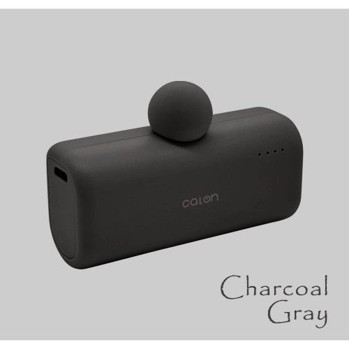 モバイルバッテリー PD20W対応Type-C1ポート Type-C直付け 5000mAh USB-A to Type-C充電専用コード付属 calon（チャコールグレー） ラスタバナナ RLI050C20W02CGRY