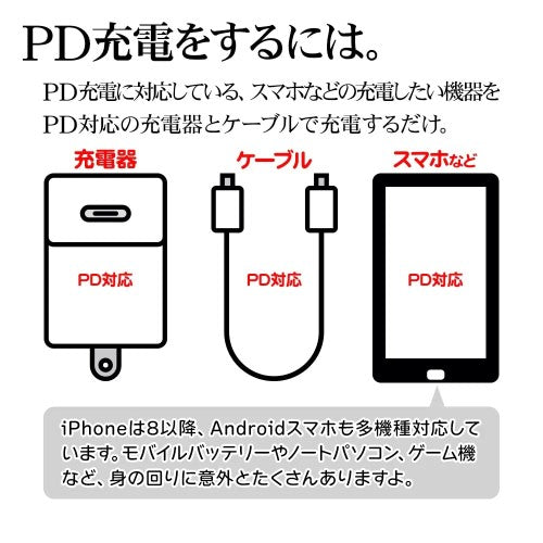 モバイルバッテリー PD20W対応Type-C1ポート Type-C直付け 5000mAh USB-A to Type-C充電専用コード付属 calon（チャコールグレー） ラスタバナナ RLI050C20W02CGRY