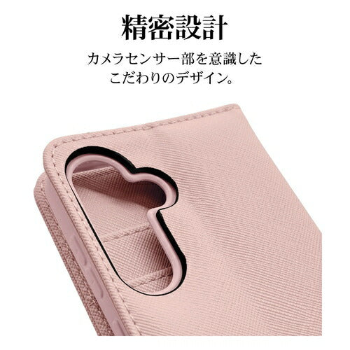 Galaxy S24用 手帳型 カード入れ スタンド機能 シンプル ハンドストラップ付き マグネット式 ピンク ラスタバナナ 7826GS24BHSLPK