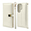 Galaxy S24 Ultra用 手帳型 viviana ミラー付き レディース ハンドストラップ付き マグネット式 ホワイト ラスタバナナ 7850GS24UBVIWH