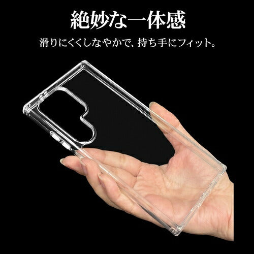 Galaxy S24 Ultra用 ハイブリッド RHINO 耐衝撃吸収 MIL規格 強い 頑丈 クリア 透明 表面硬度5H ラスタバナナ 7854GS24UHACL