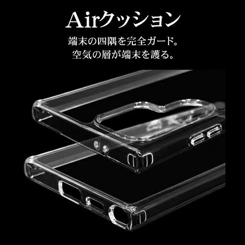 Galaxy S24 Ultra用 ハイブリッド RHINO 耐衝撃吸収 MIL規格 強い 頑丈 クリア 透明 表面硬度5H ラスタバナナ 7854GS24UHACL