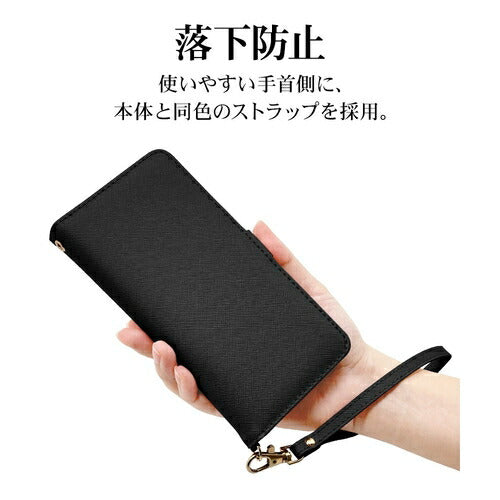 Galaxy A55 5G 手帳型 カード入れ おしゃれ スタンド機能 シンプル ハンドストラップ付き マグネット式 ブラック ラスタバナナ 7935GA55BHSBK